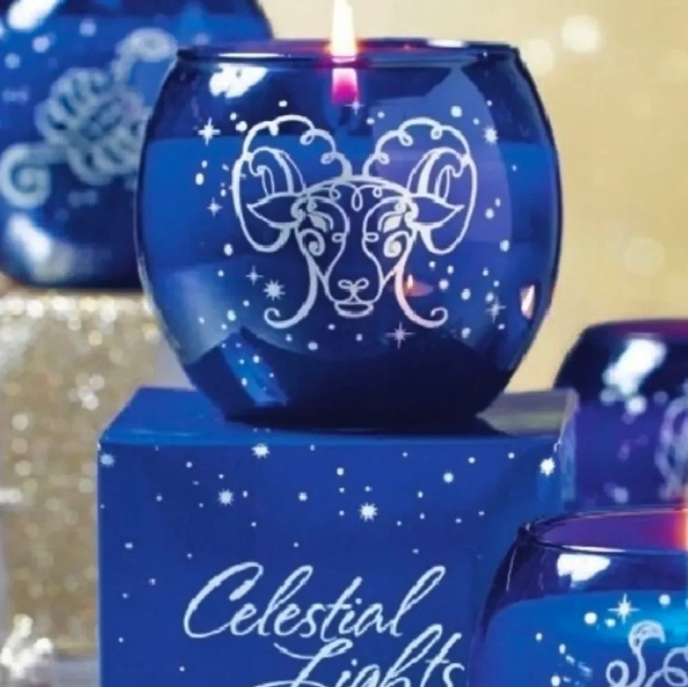 🩵NIB PartyLite Aries Celestial Lights 7.8oz Scented Candle